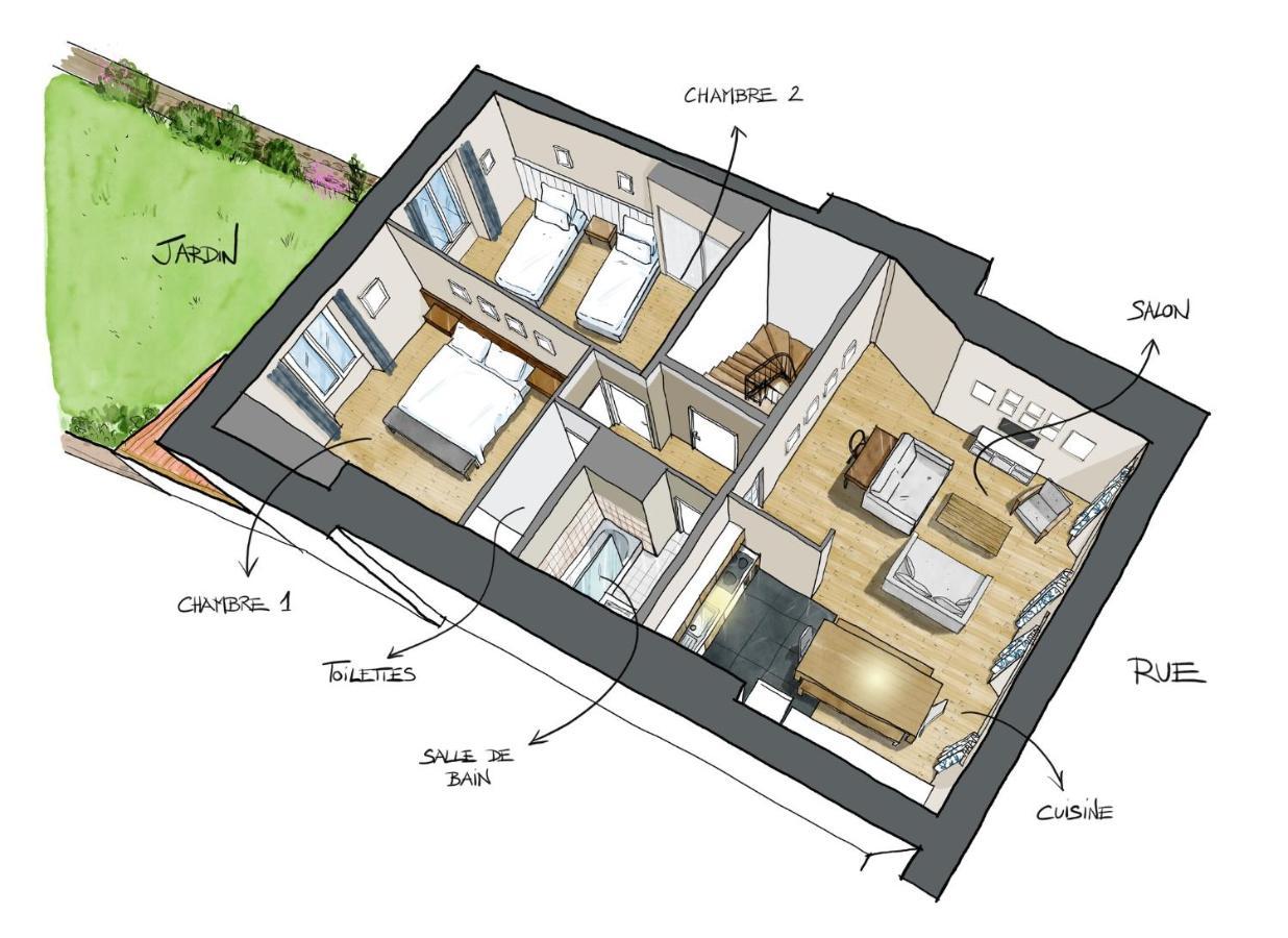 Bel Appartement, Bien Equipe Et Confortable Dans Le Centre Historique Fougeres Exterior photo